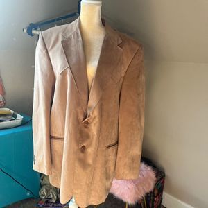 PMM Men's Brown Suede Blazer Size 48